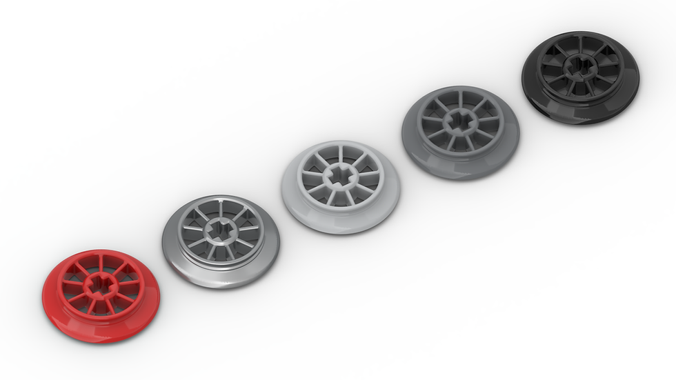 Thumbnail: 2x spoked wheels with flange, size S
