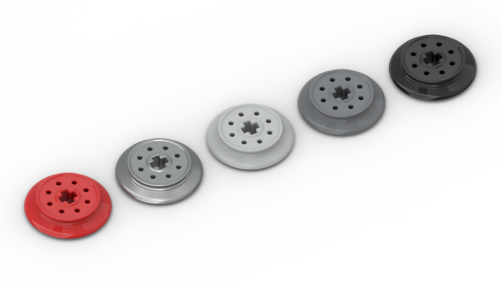 Thumbnail: 2x solid wheels with flange, size S