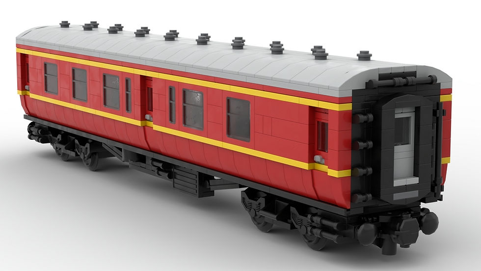 Thumbnail: PDF instructions for a British passenger car with a center entry MK I, red