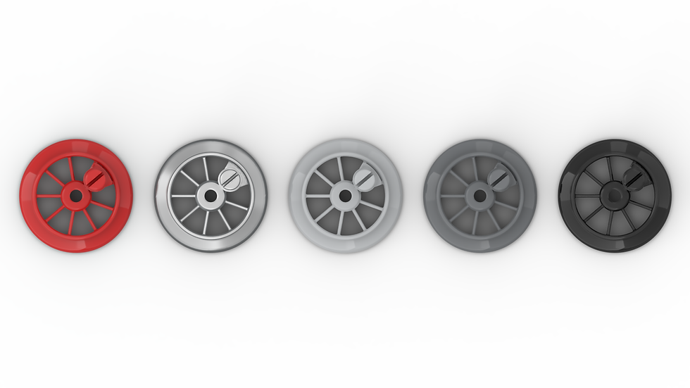 Thumbnail: 2x spoked wheels with flange, size SM