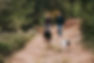 woman and man walking dogs