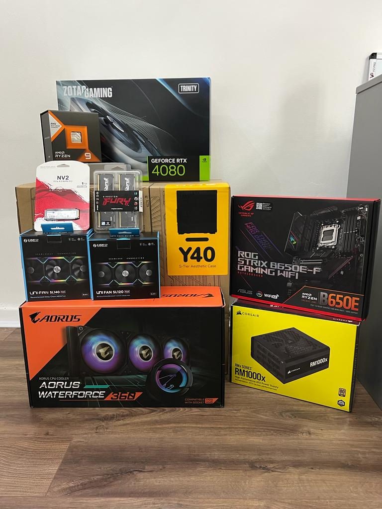 New components staged for a trade-in upgrade