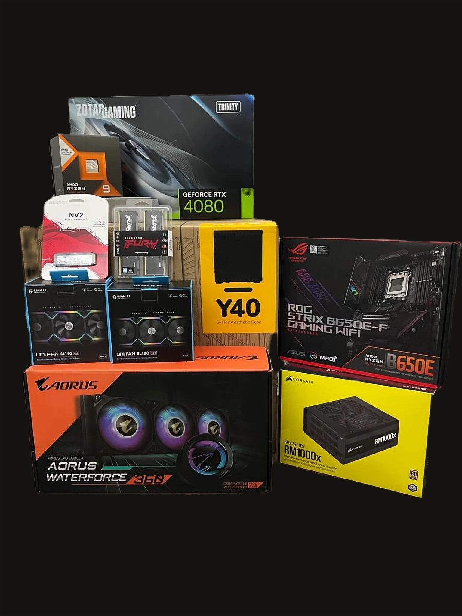 Vetted components staged for a build