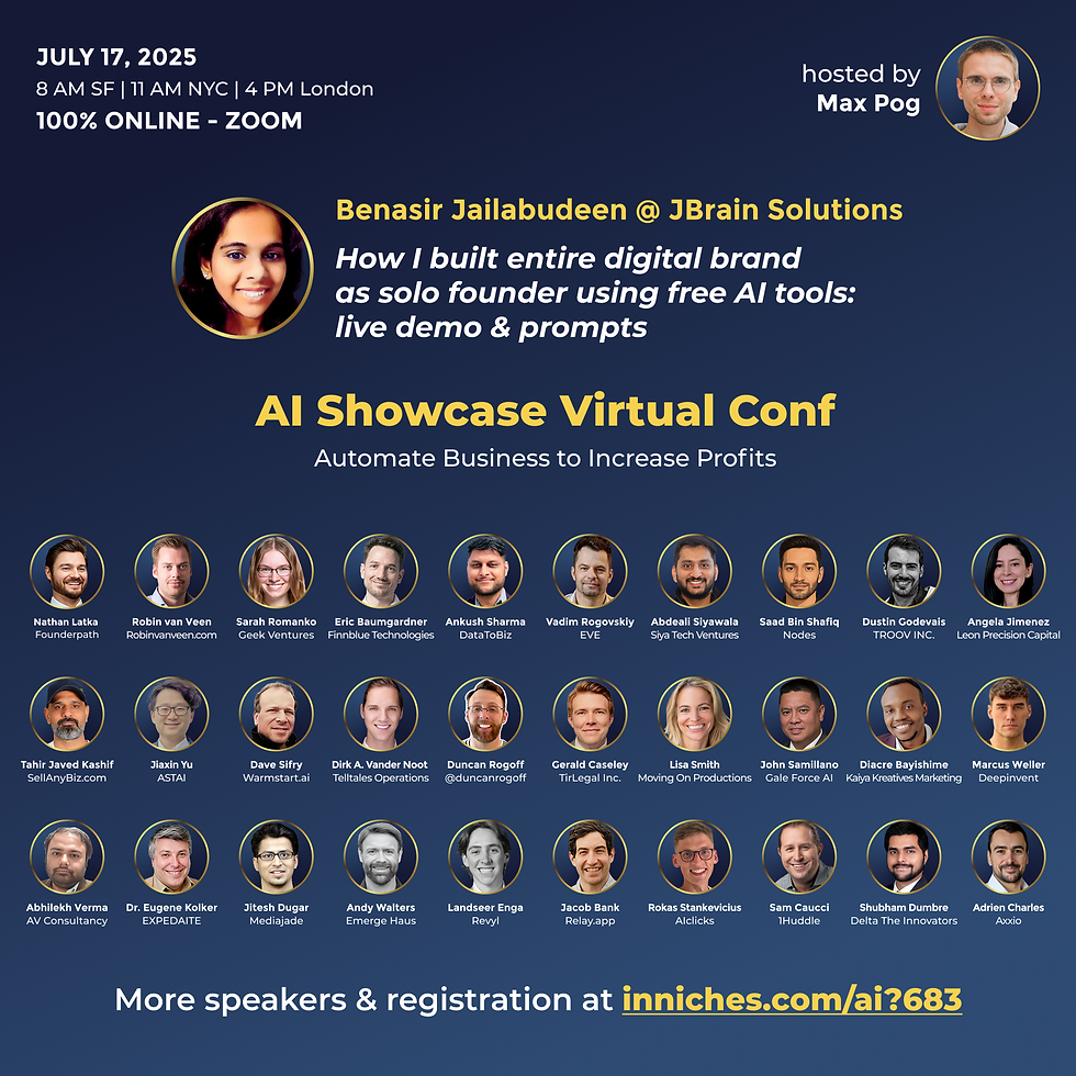 🌍 AI Showcase International Virtual Conference – 40+ Experts