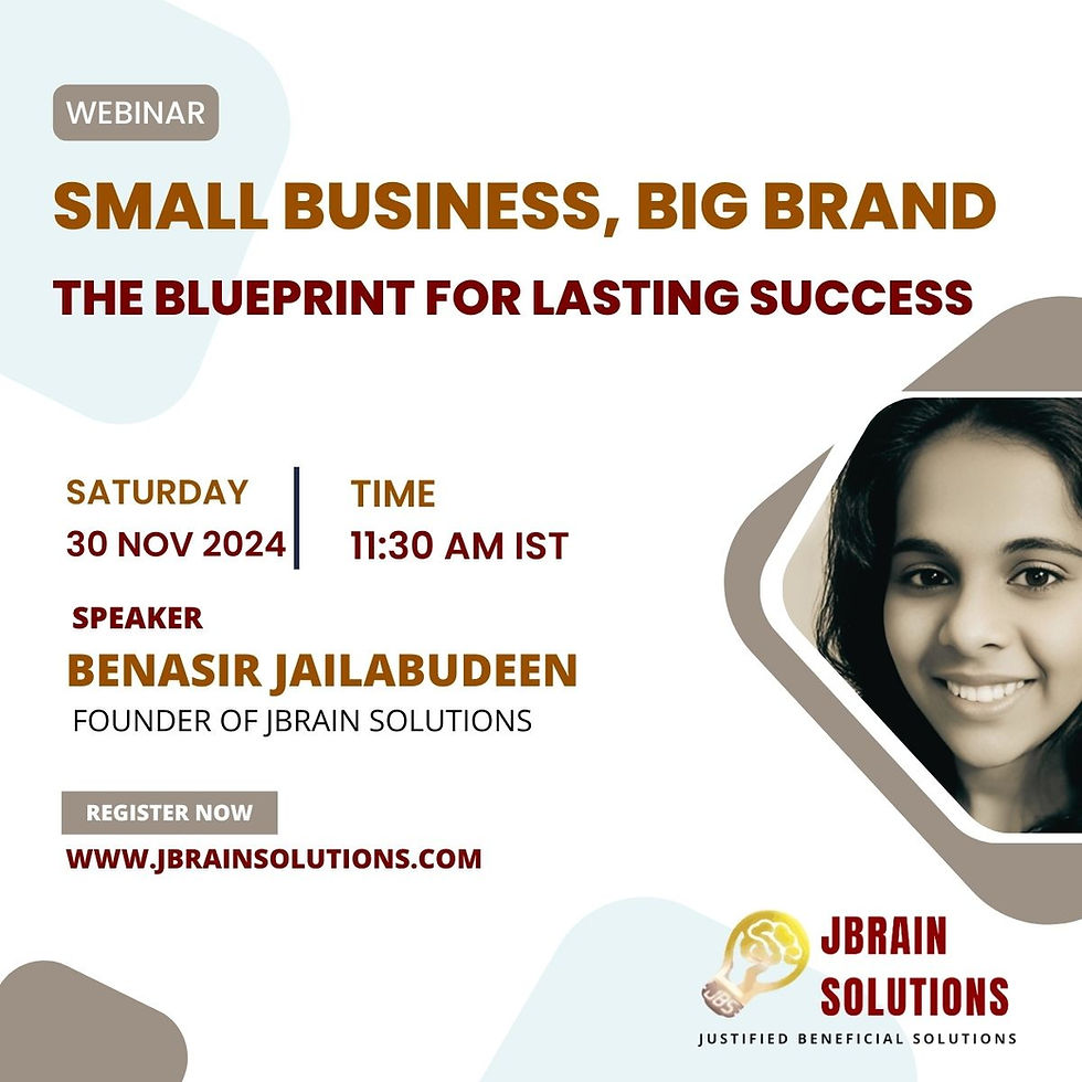 Small Business, Big Brand: The Blueprint for Lasting Success