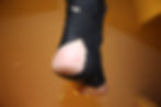 heel with athletic tape