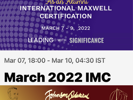 Certified & An Alumni at #JohnMaxwellTeam
