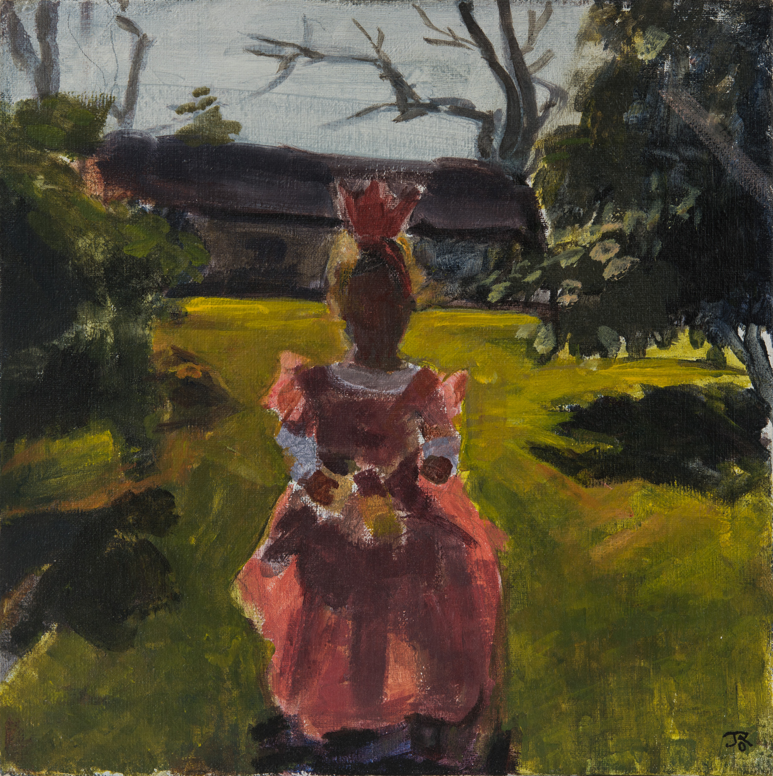 Pink Dress on the Grass_2018