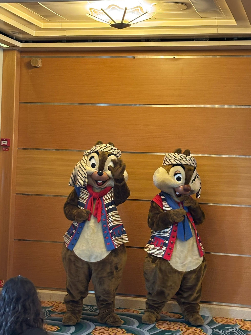 Chip 'n' Dale on board Disney Magic Cruise