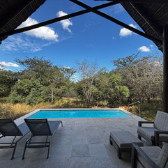 Mid-to-upper tier luxury lodge with a private balcony overlooking the bush in South Africa