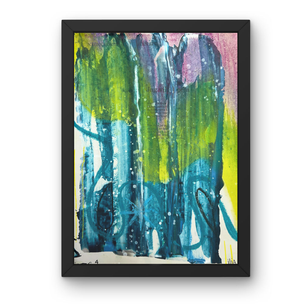 At the Heart of Winter 04 - pastel and acrylic drawing
