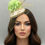 Thumbnail: Lime Green Headpiece Wedding Hat ,Occasion Hat