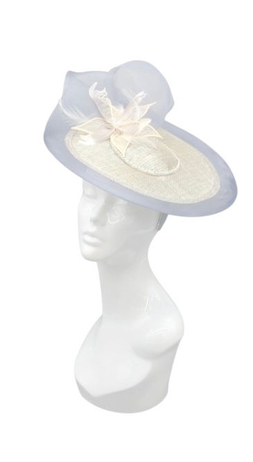 Grey Silver Hat Wedding Hat ,Occasion Hat