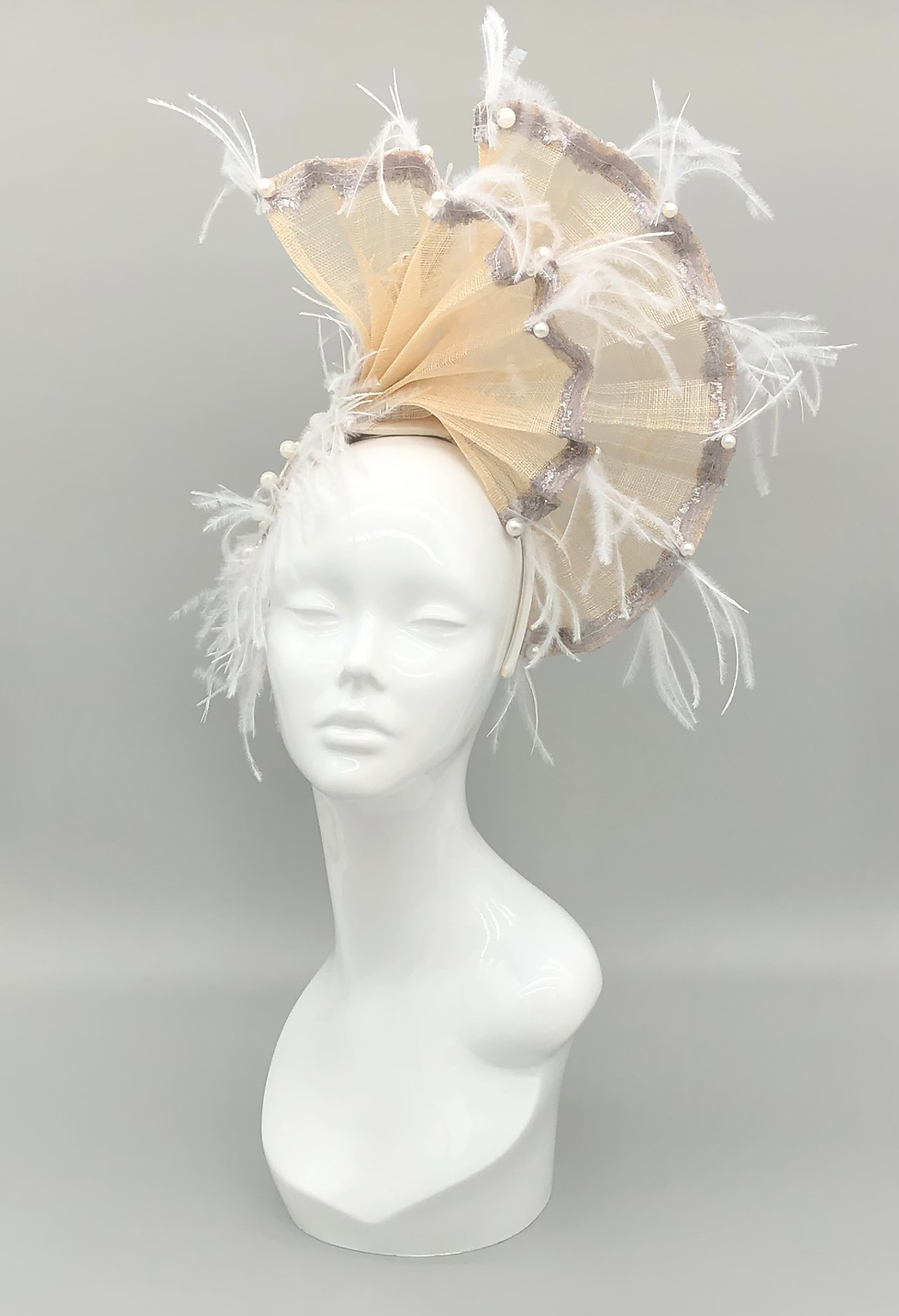 Thumbnail: Cream Pleated Hatinator 
