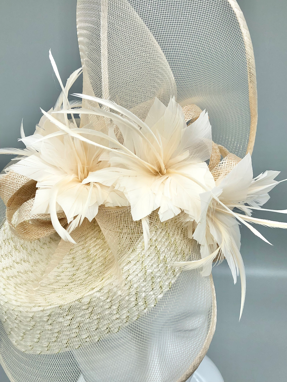 Thumbnail: Beige Pillbox Hat  