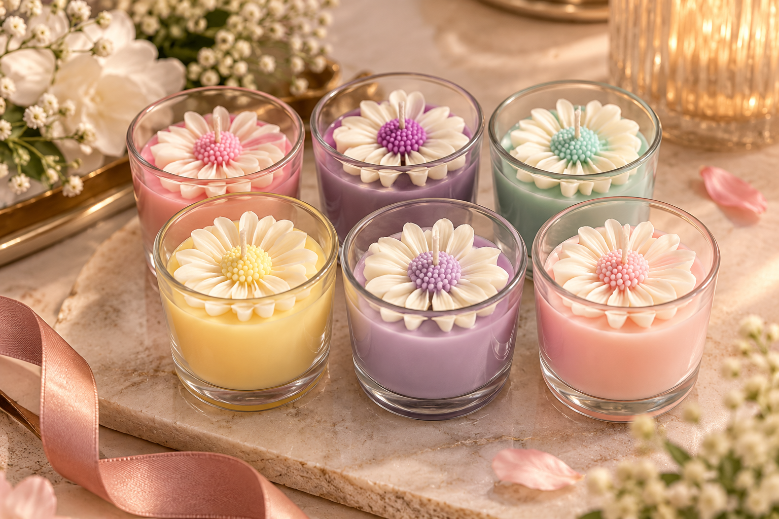 Petal Whisper — Mini Candle Set 6