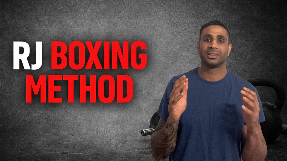 Boxing strength training blog thumbnail showing RJ Boxing method for boxing performance and strength and conditioning