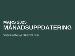 MÅNADSKOMMENTAR SUSTAINABLE FRONTIER – MARS 2025
