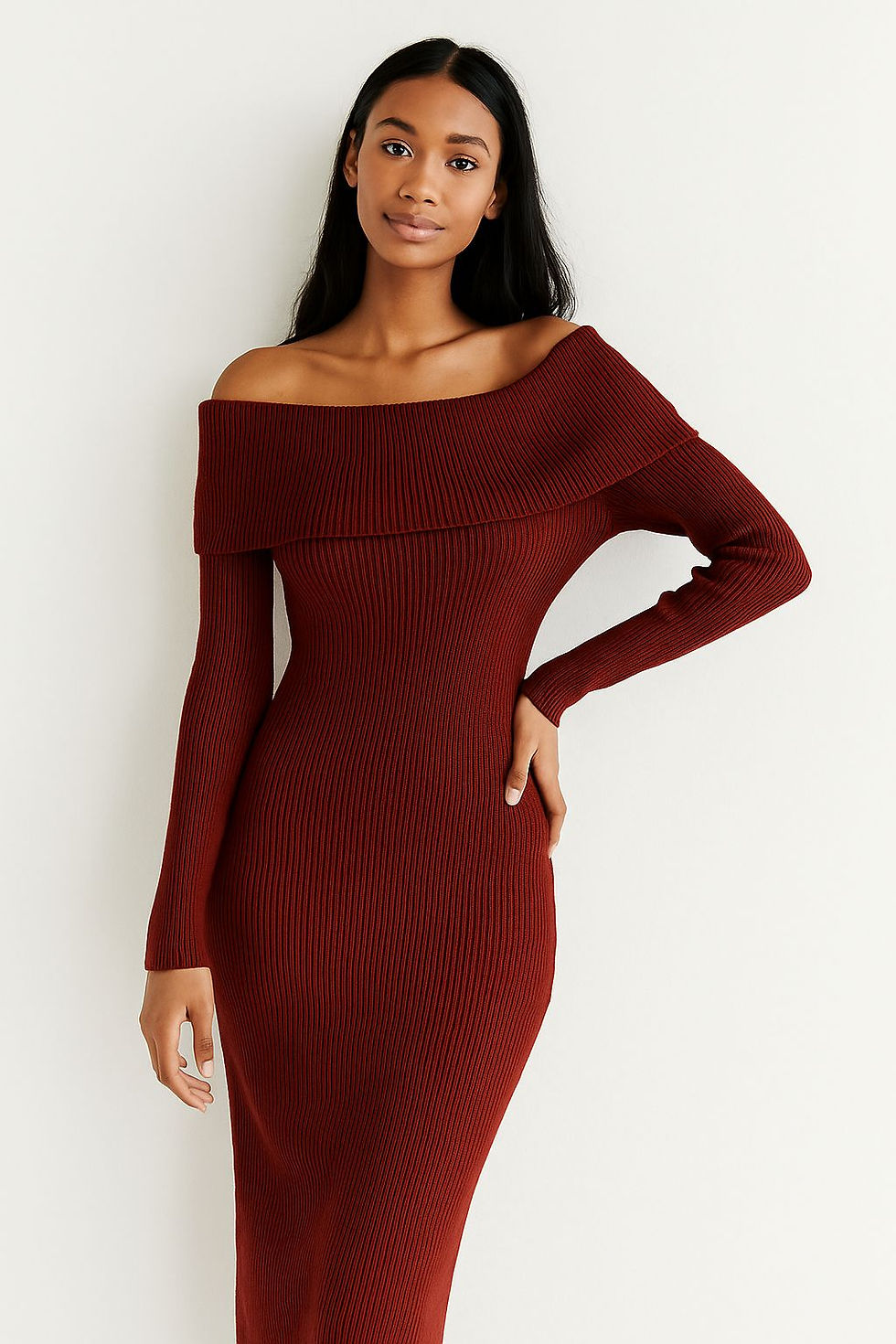 Vestido Midi em Tricô Tamanho Único