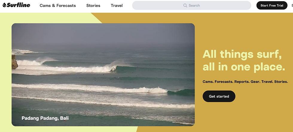 Surfline dynamic homepage
