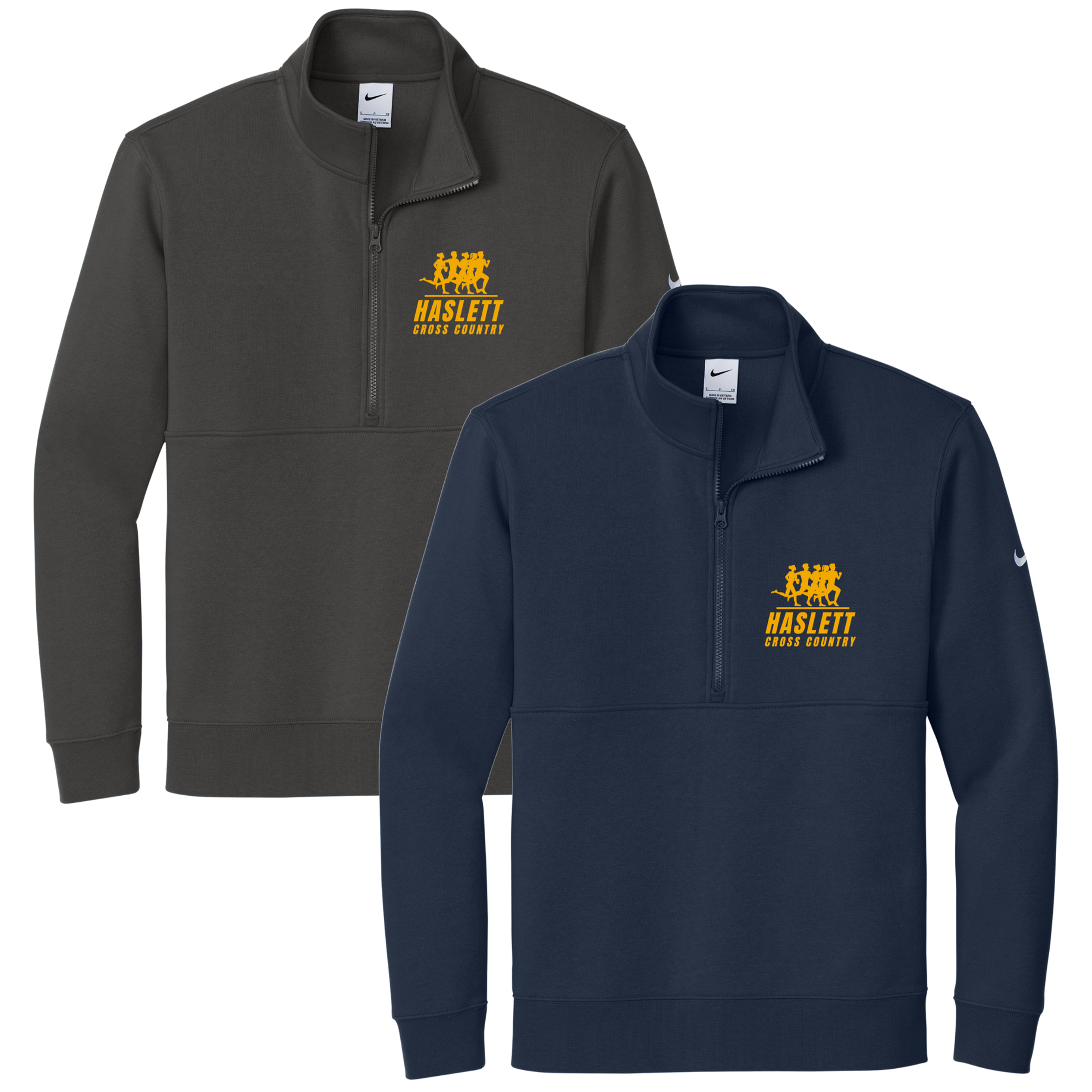 Haslett Cross-Country - Nike Men's Club Fleece 1/2 Zip