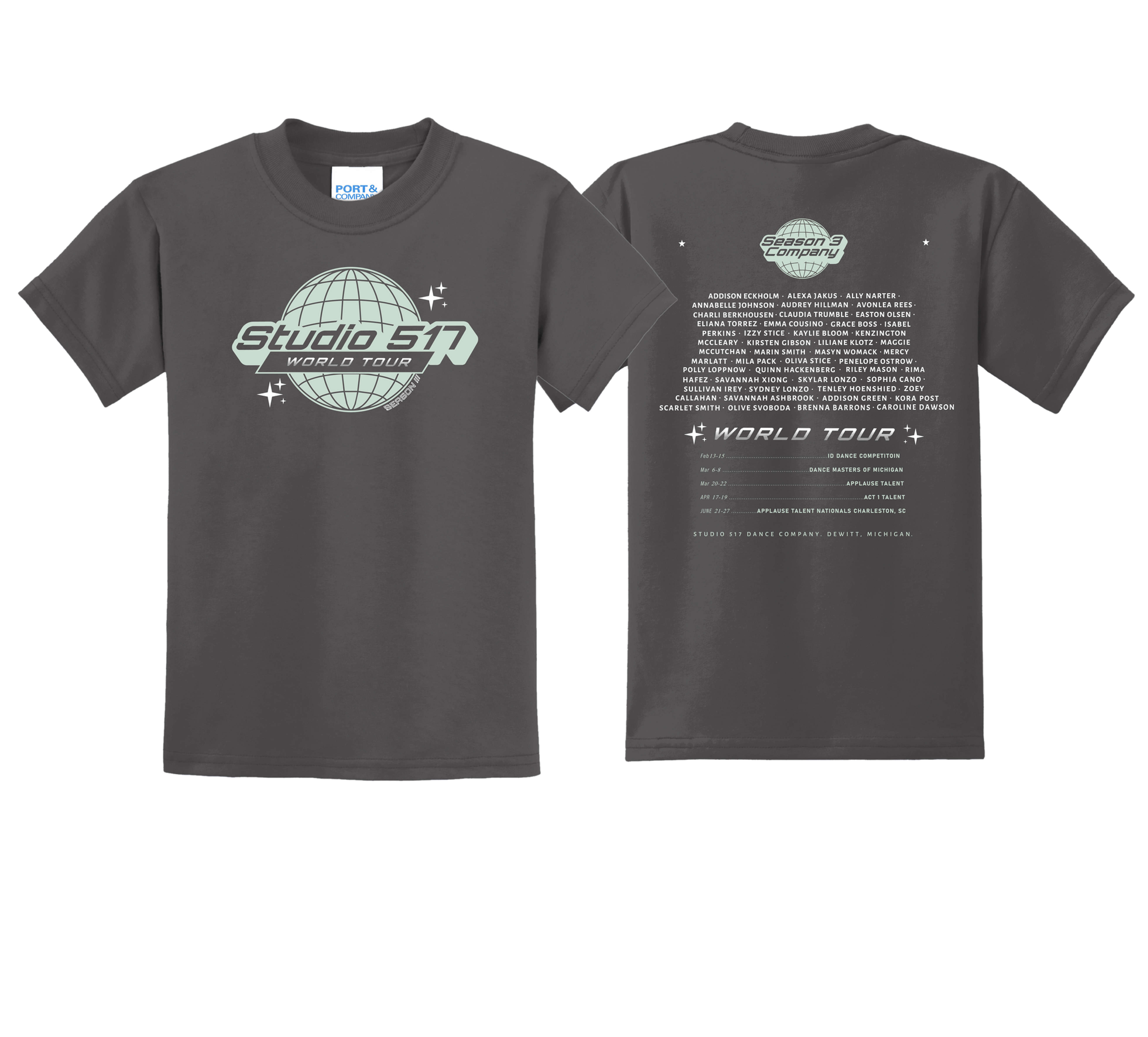 517 World Tour - Port & Co Youth Tshirt