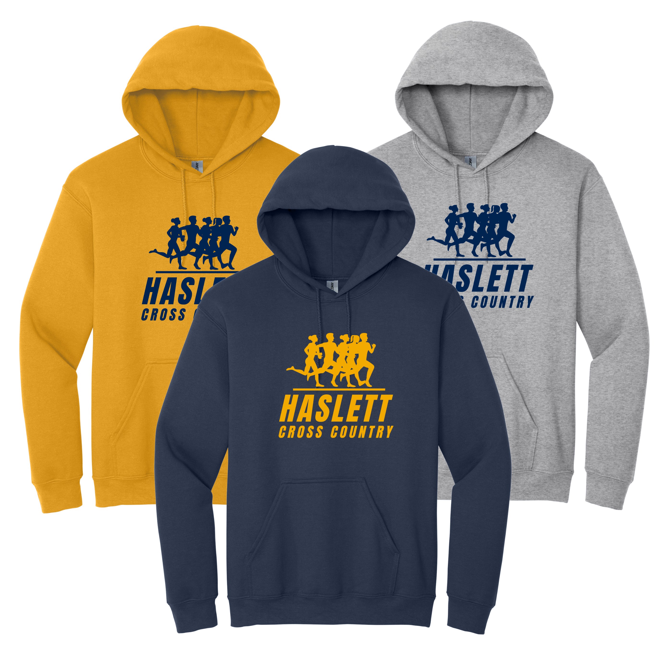 Haslett Cross Country - Gildan Adult Hoodie