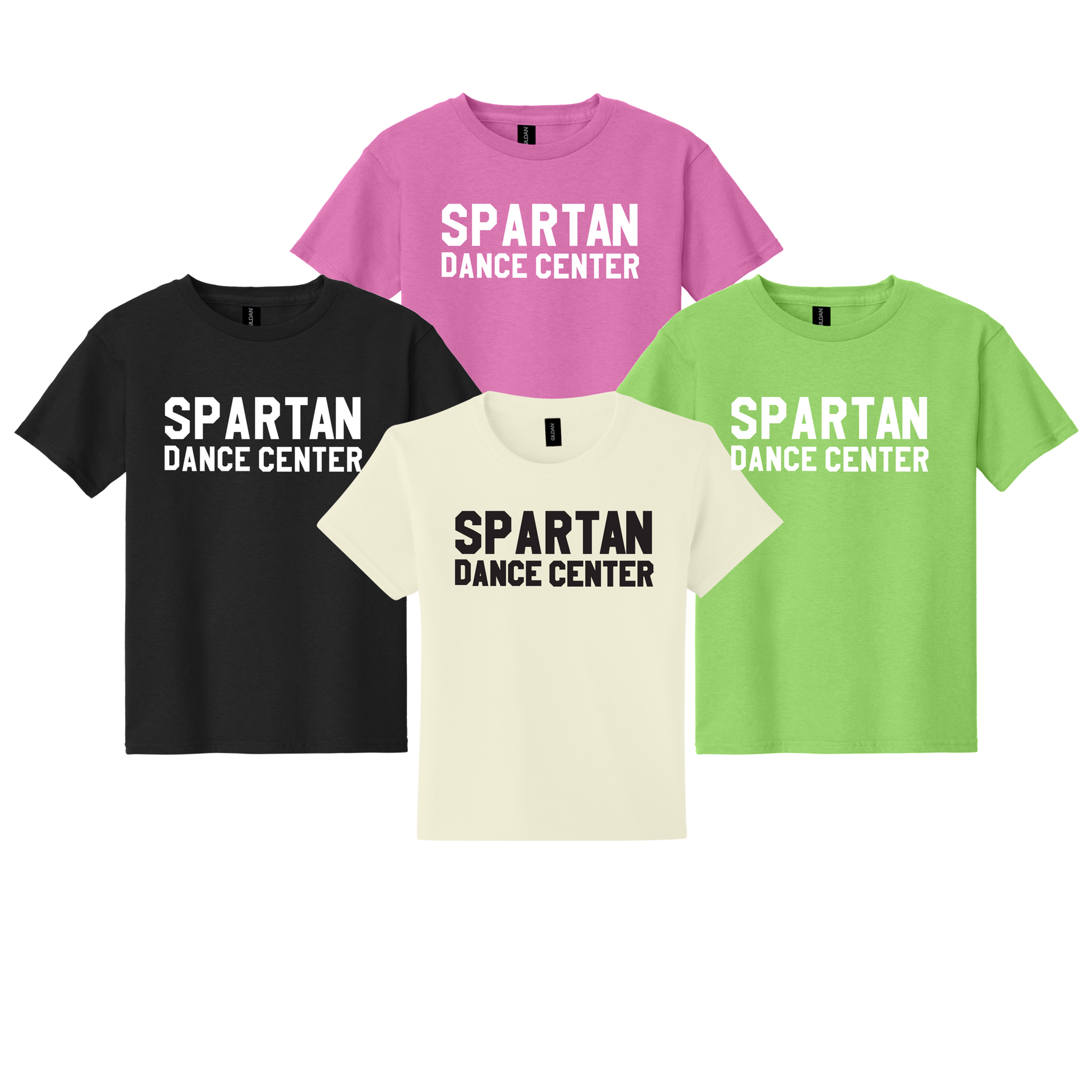Spartan Dance Center Block Logo - Gildan Youth Short Sleeve