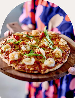 Prawn pizza