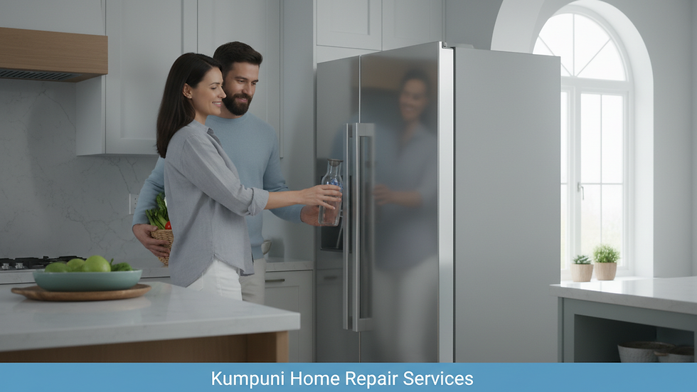 Close-up view of a modern energy-efficient refrigerator in a kitchen
