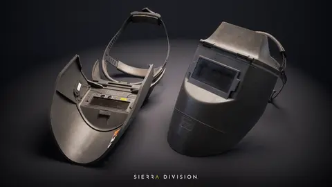 3d game art props -  hard surface welding mask