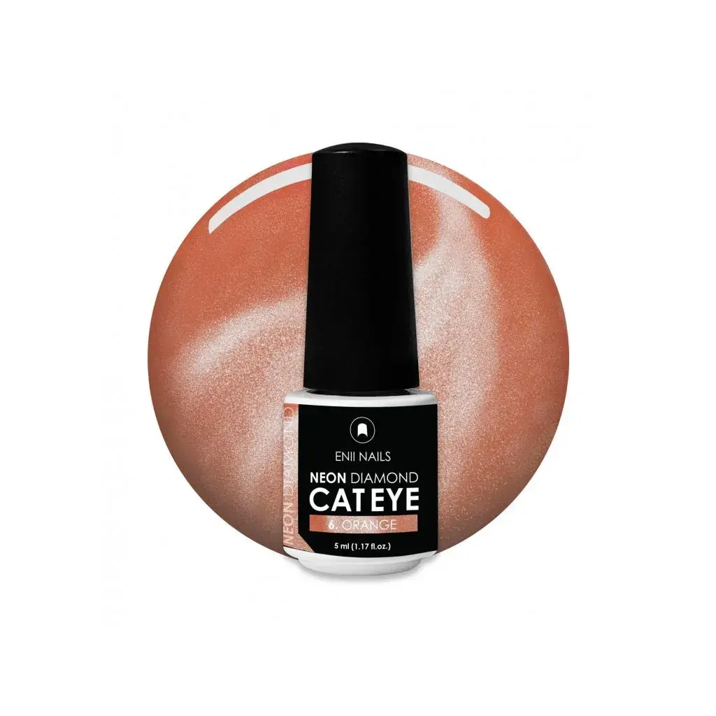 Neon Diamond Cat Eye 6.Orange Magnetic gel polish