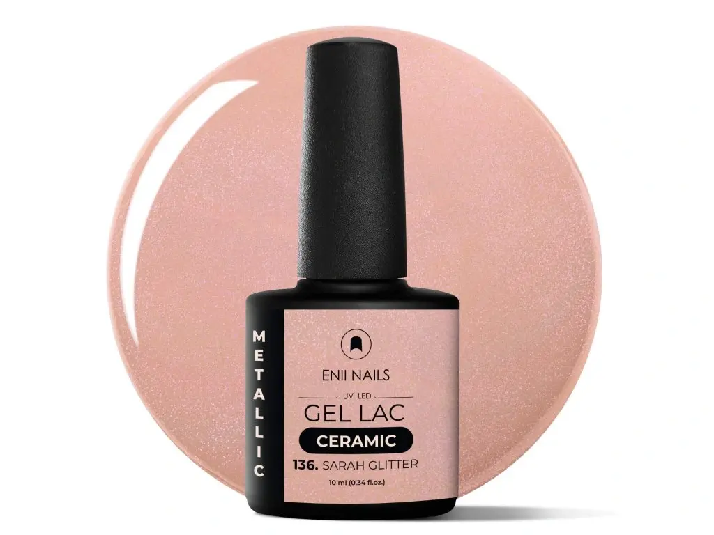 Gel Lac Ceramic 136 Sarah Glitter 10 ml