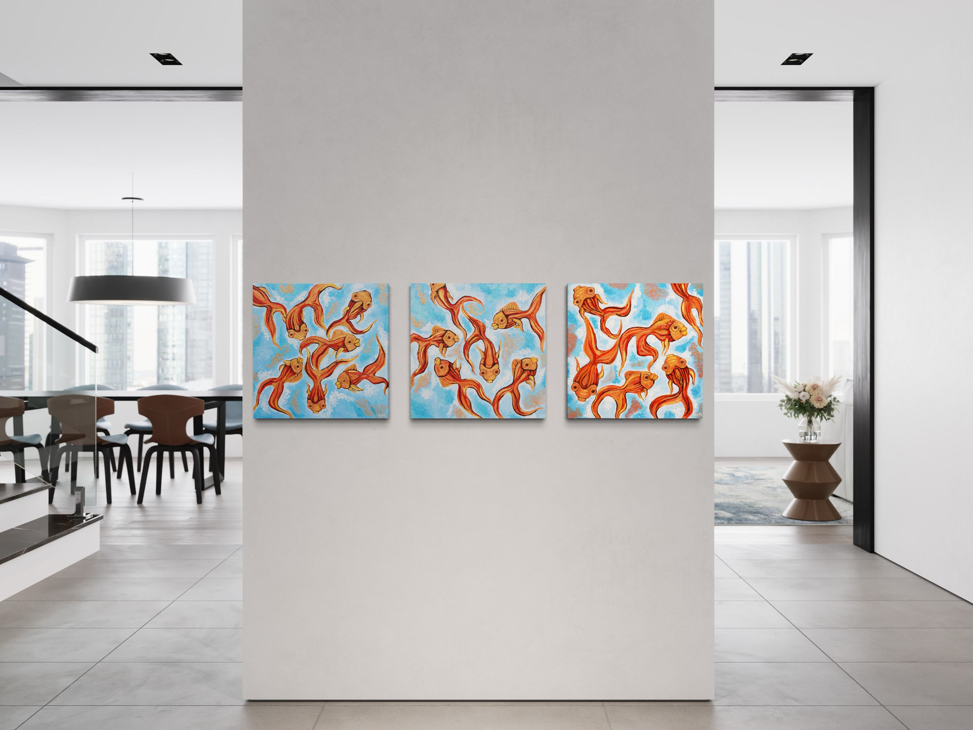 TRIPTYCH “MY GOLD FISH”