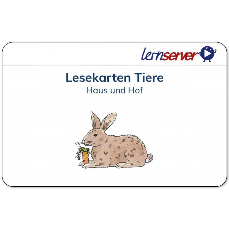 Miniaturbild: Lesekarten Tiere, pro Kartenset