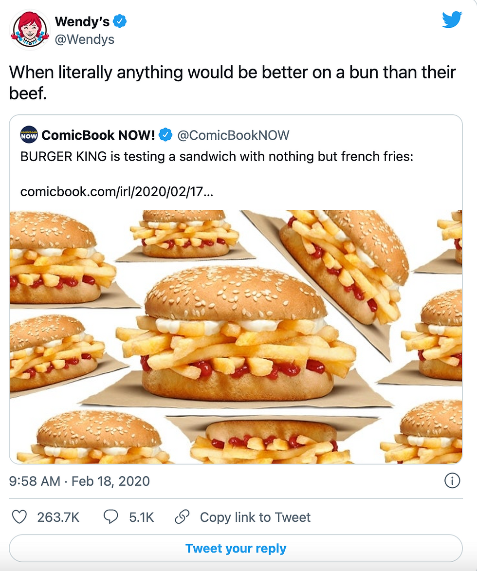 A screenshot of Wendy's post