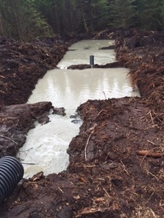 Inadequate pond design during construction