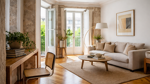Interior detail with natural light, illustrating due diligence considerations in Portuguese property purchases