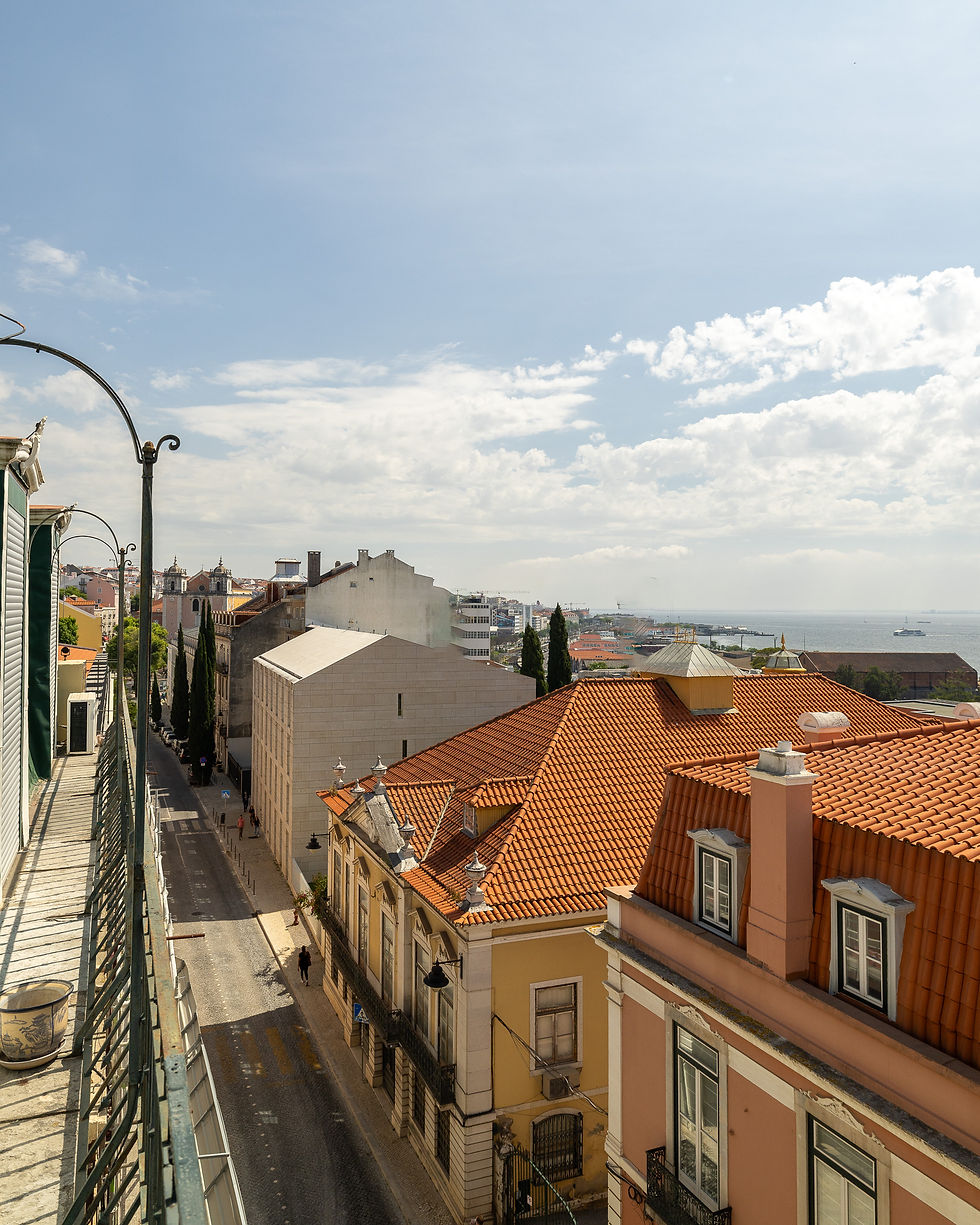 View over the rooftops of Lisbon from an apartment in Lapa