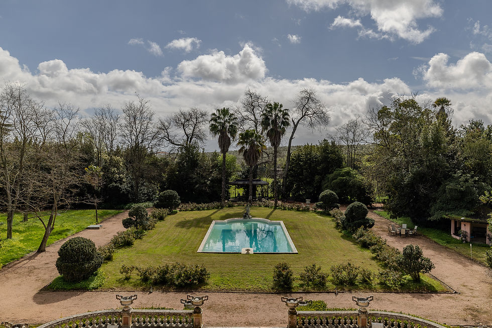 Formal garden with pool at the Mistress's Palace, Elvas