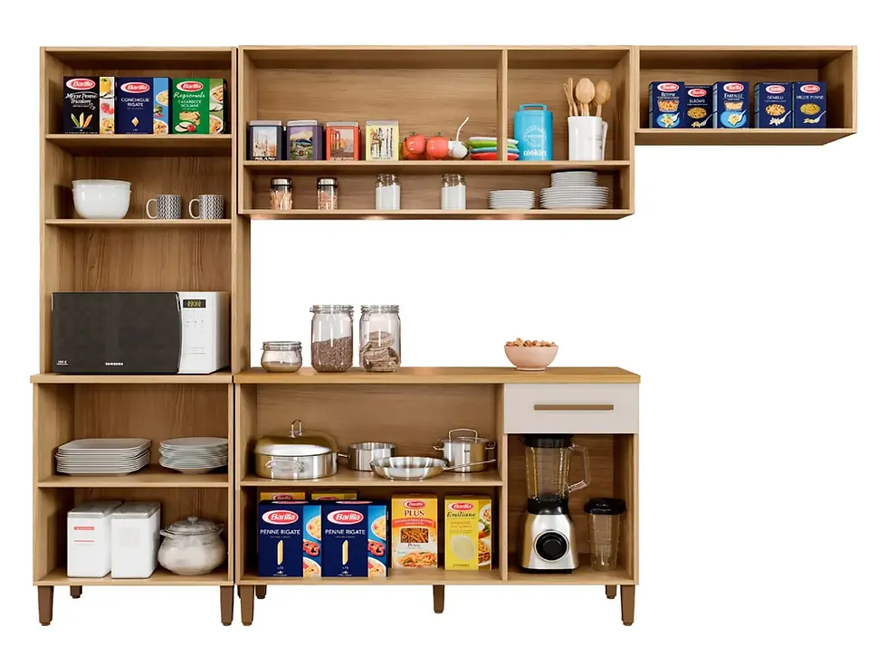 Miniatura: Cozinha Estilo Completa com Balcão