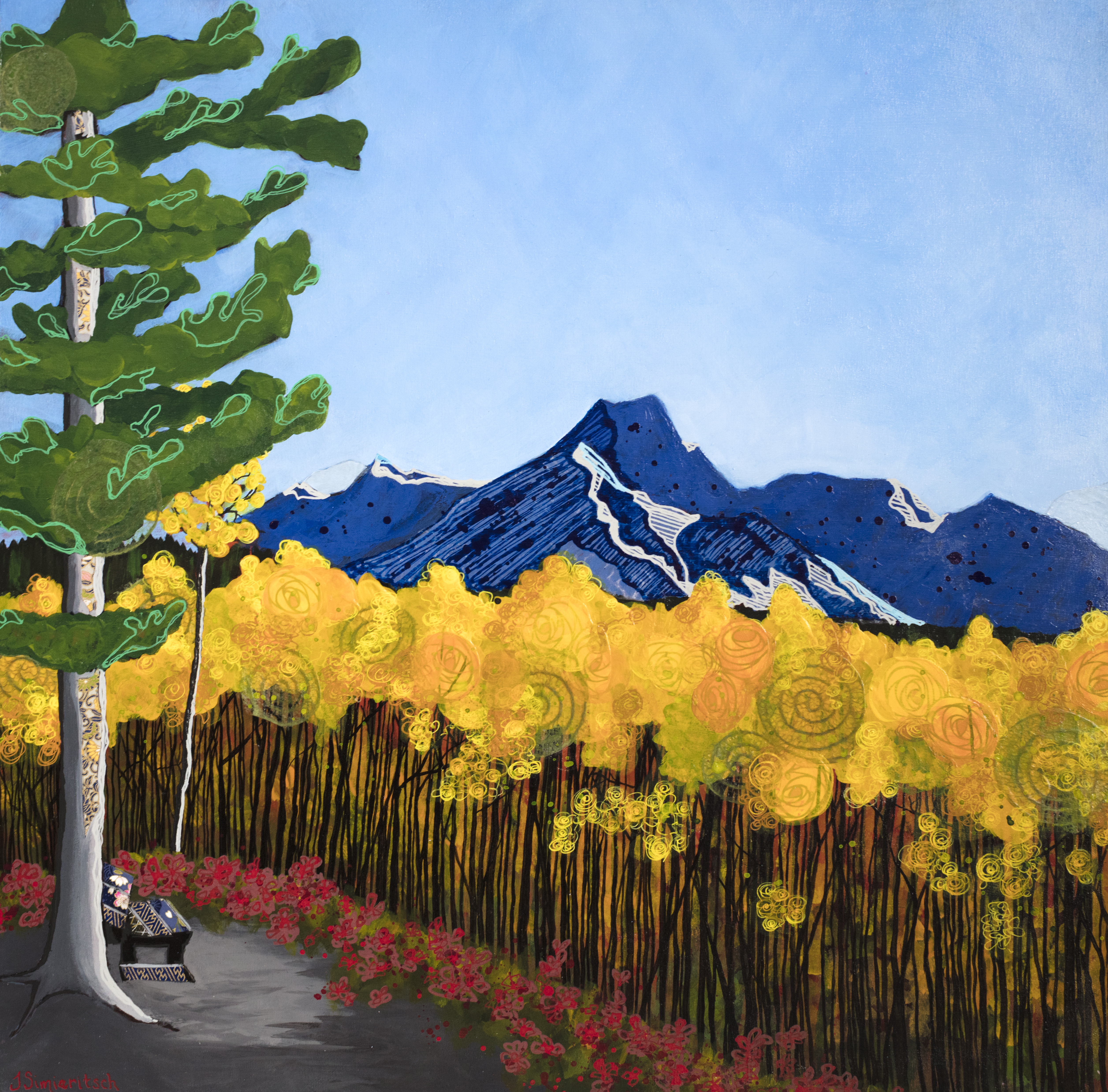 Looking Out at Kananaskis on Display