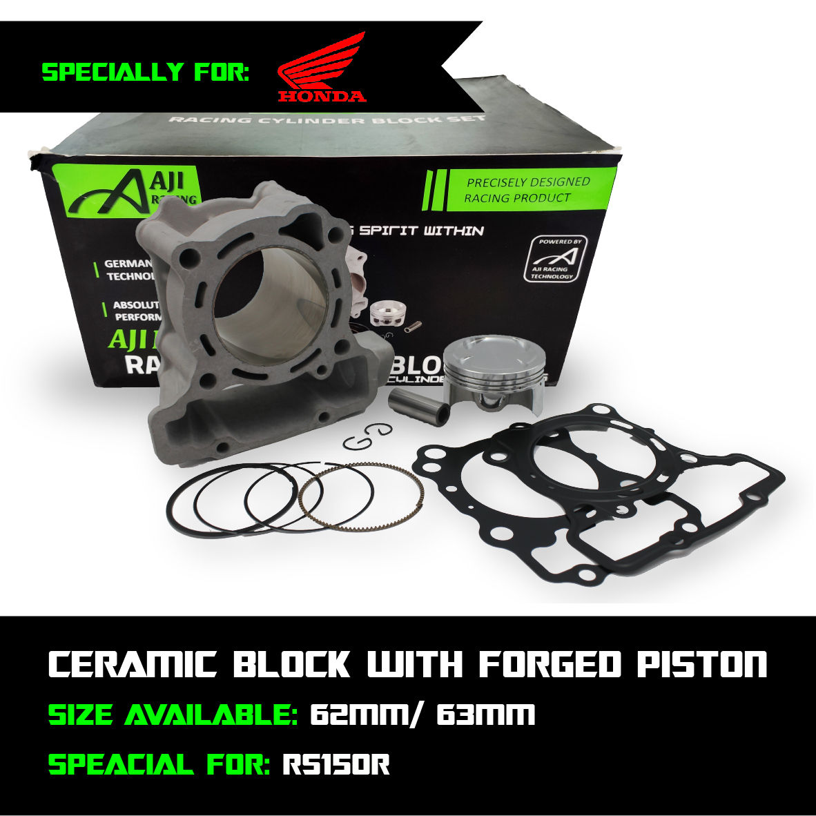 Racing Cylinder Block Set (Ceramic Block With Forged  Piston)