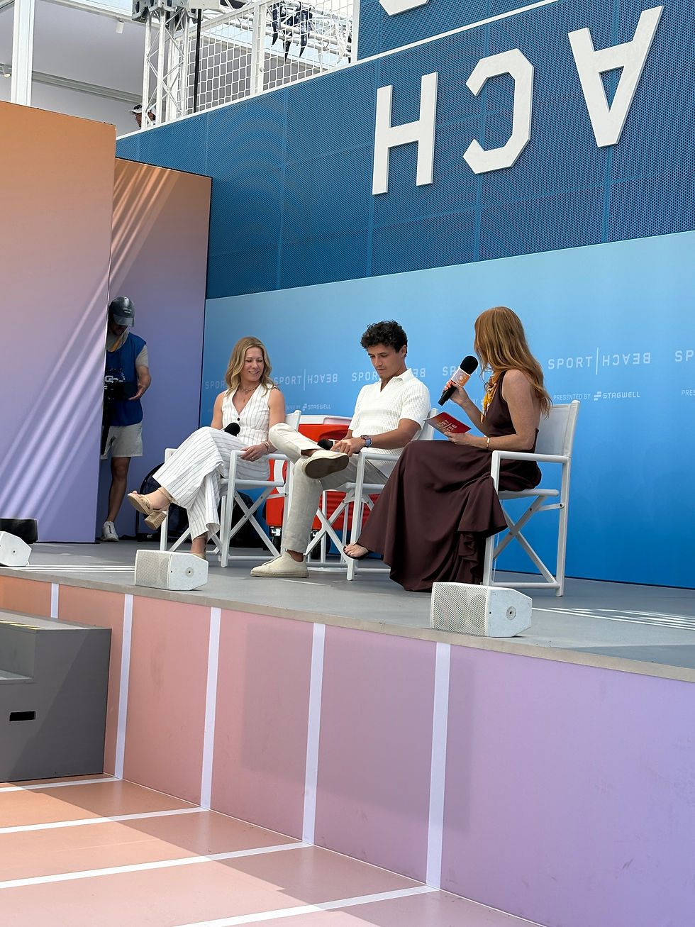 Formula 1 McLaren driver Lando Norris, Louise McEwen and Toni Cowan-Brown