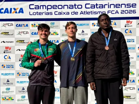 Atletismo de Pomerode em destaque: Ricardo Konell bate recorde no Salto em Altura no Catarinense de Atletismo