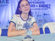 Atleta Nathalia Krüger, brilha no Campeonato Brasileiro Escolar de Xadrez