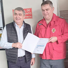 ANTÍDIO LUNELLI DESTINA R$ 150 MIL PARA O CORPO DE BOMBEIROS VOLUNTÁRIOS DE POMERODE