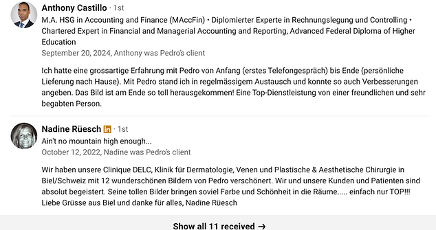 Clients reviews