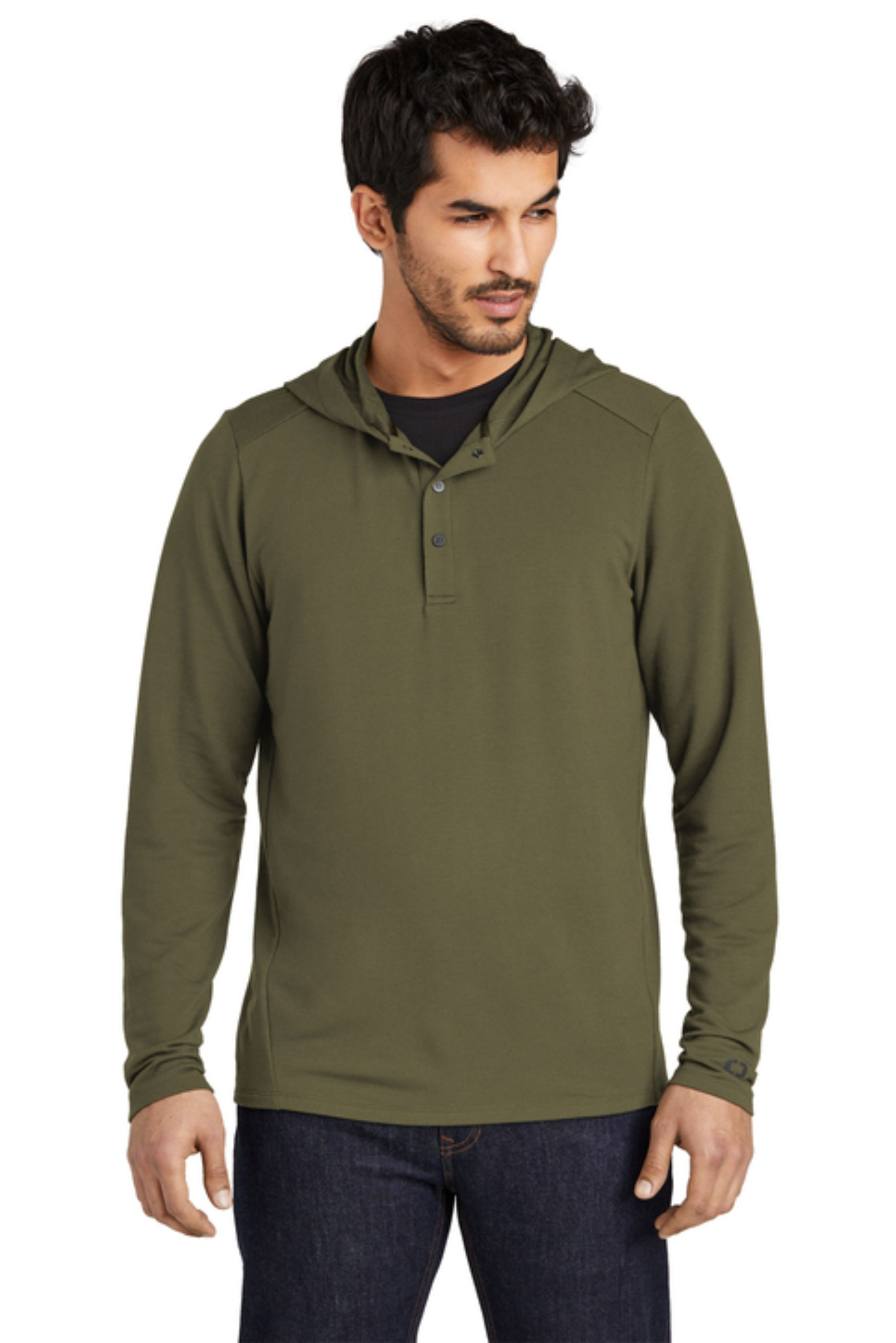 Cornerstone Mens OGIO Luuma Hooded Henley
