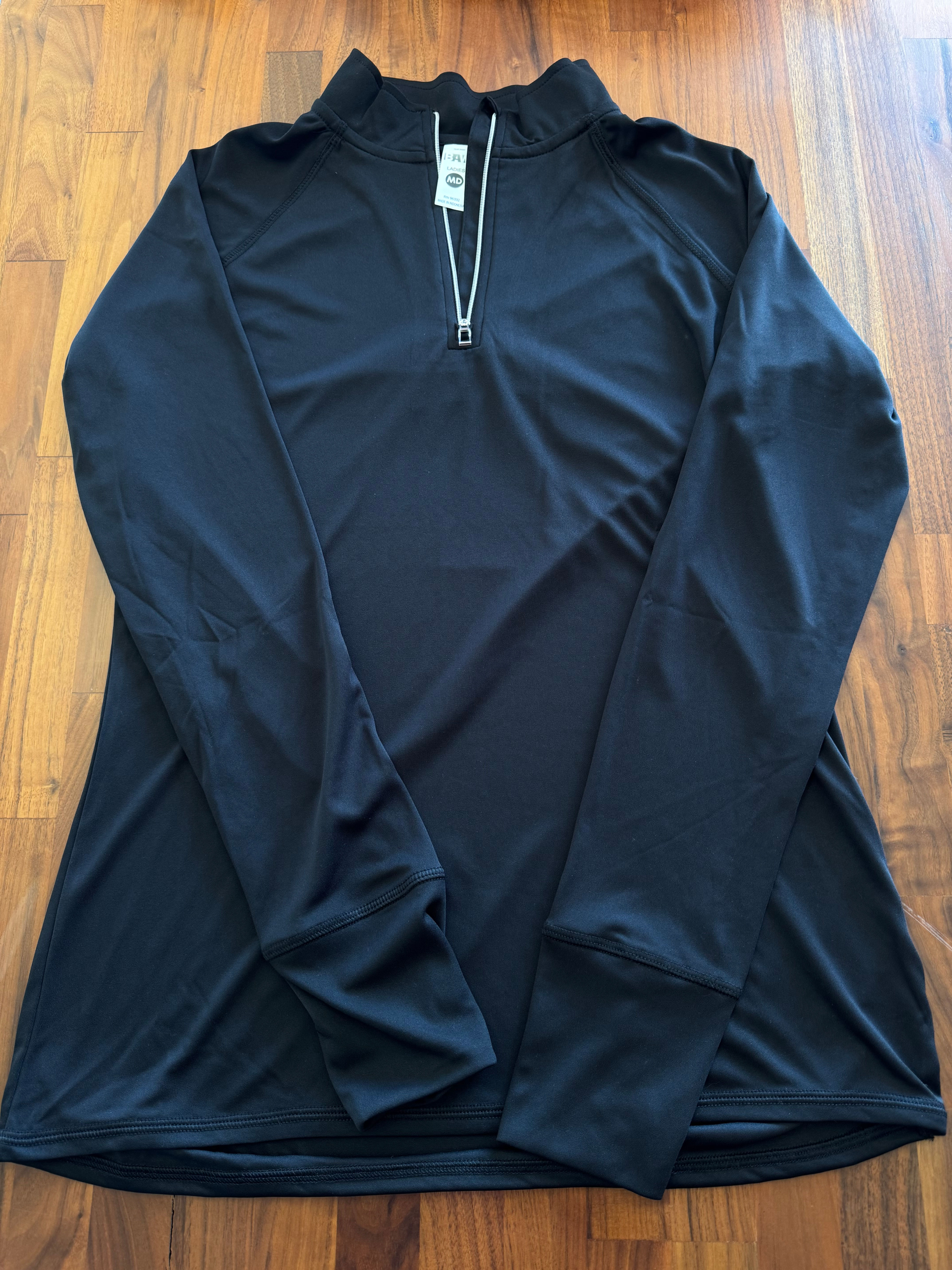 Ladies Black 1/4 Zip